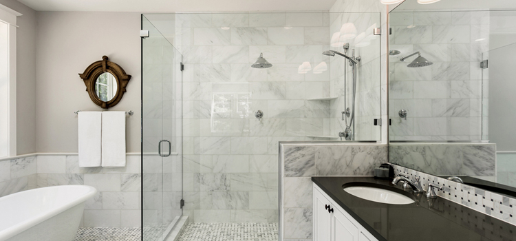 bathroom shower door installation in Santa Rosa